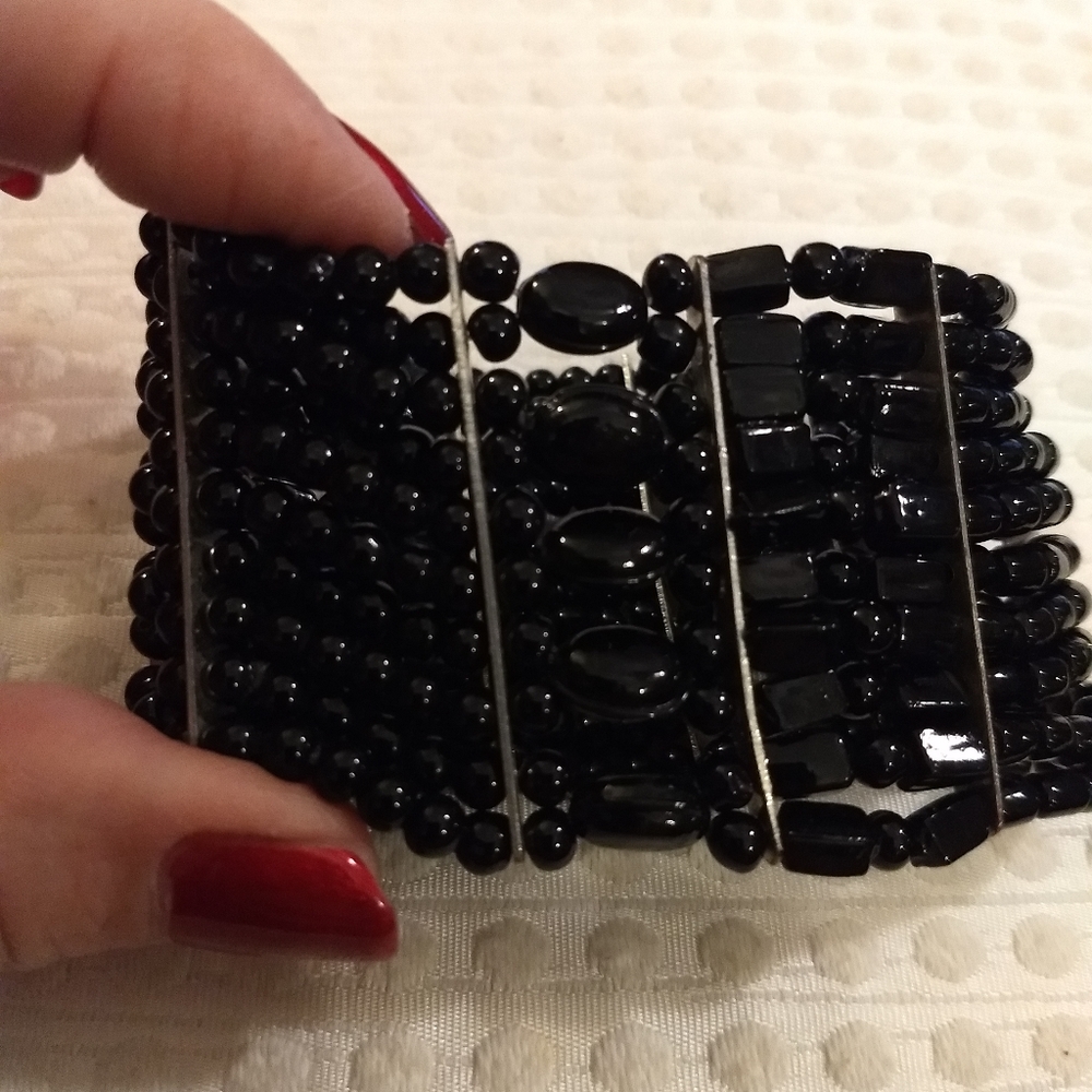 Beautiful Black Beaded Bracelet